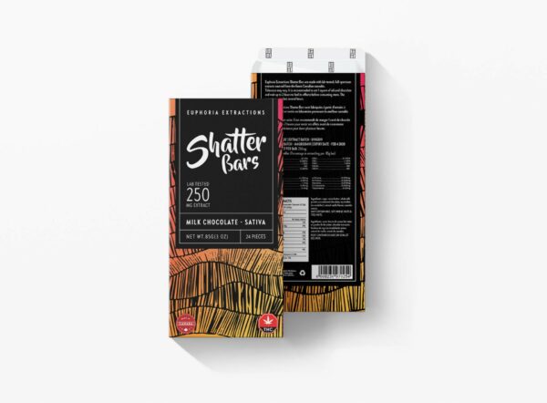 Euphoria Extractions – 500mg Shatter Bar – Milk Chocolate (Sativa) | Get Kush Canada