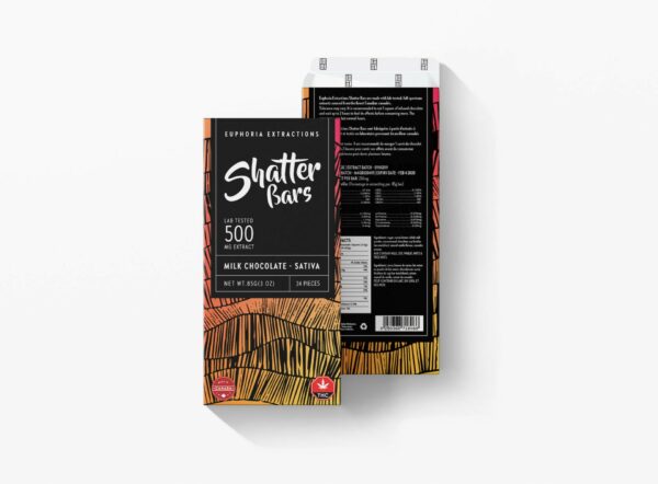 Euphoria Extractions – 500mg Shatter Bar – Milk Chocolate (Sativa) | Get Kush Canada