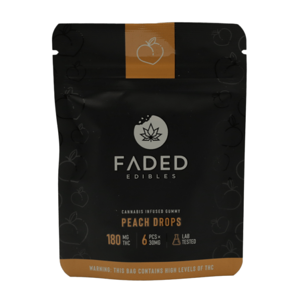 Faded Edibles – Peach Drops – 180mg | Get Kush Canada
