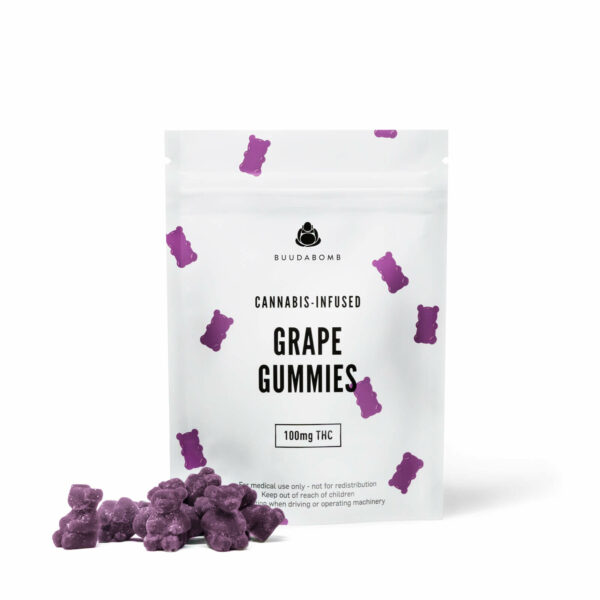 Buudabomb – Grape Gummies 100mg THC | Get Kush Canada