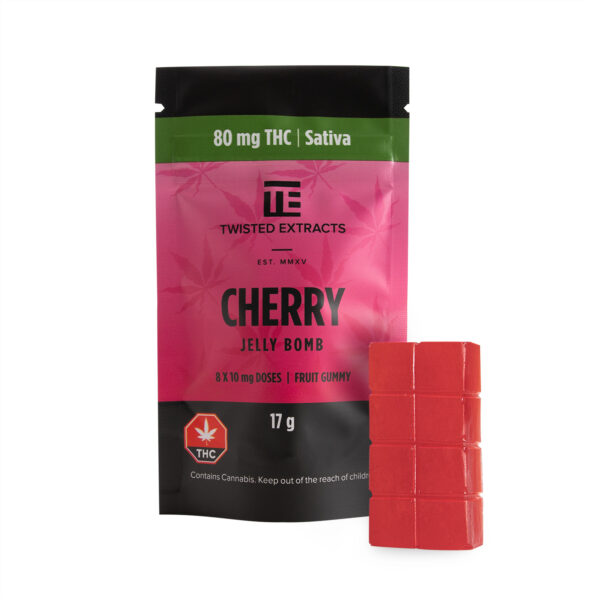 Twisted Extracts – Cherry Jelly Bomb – Sativa – 80mg THC | Get Kush Canada