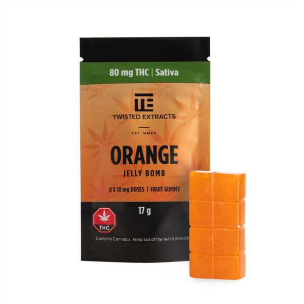 Twisted Extracts – Orange Jelly Bomb – Sativa – 80mg THC | Get Kush Canada