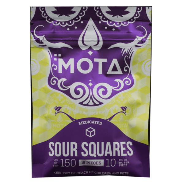 MOTA Edibles – Sour Squares – 150mg THC | Get Kush Canada