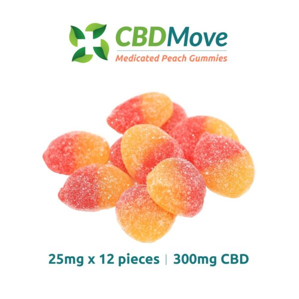 CBD Move – CBD Gummies – Vegan Peaches – 100mg | Get Kush Canada