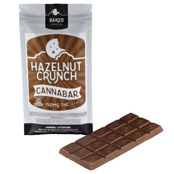 Baked Edibles – Chocolate Bar – Hazelnut Crunch 150mg THC | Get Kush Canada
