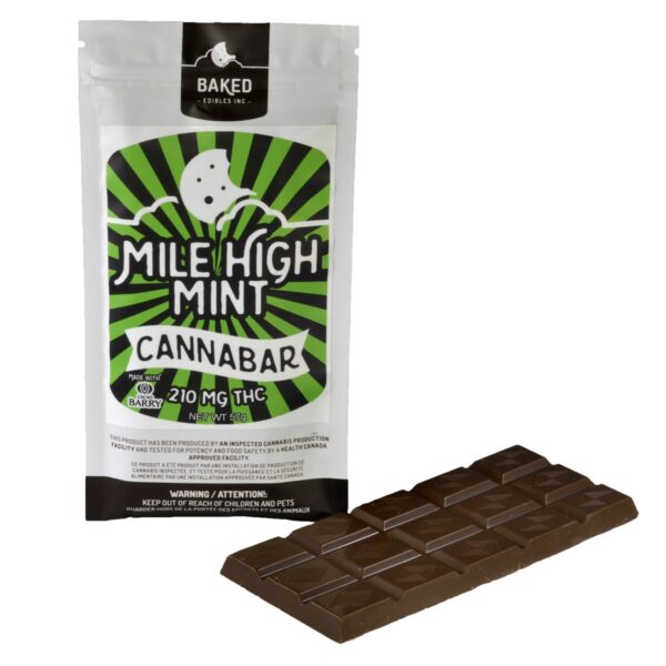 Baked Edibles – Mile High Mint Cannabar 210mg THC | Get Kush Canada