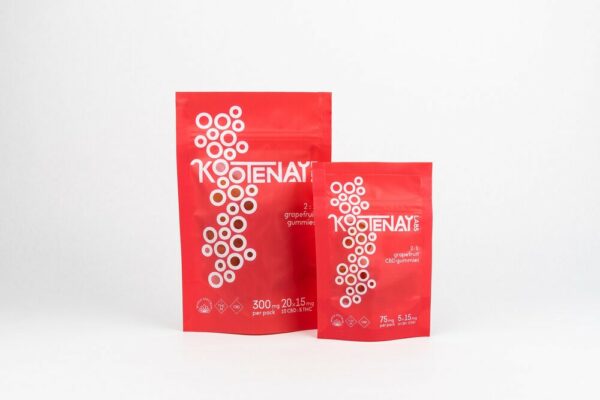 Kootenay Labs – 2:1 Gummies – Grapefruit (10mgCBD/5mgTHC) – 75mg | Get Kush Canada