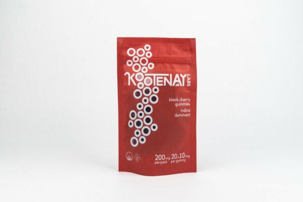 Kootenay Labs – Indica Gummies – Black Cherry – 200mg THC | Get Kush Canada