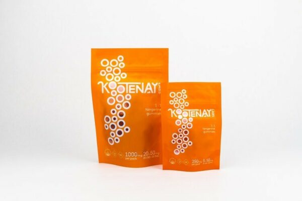 Kootenay Labs – 1:1 Gummies – Tangerine – 1000mg | Get Kush Canada