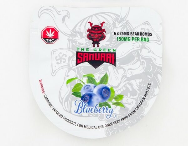 The Green Samurai – Blueberry Gummies – 150mg | Get Kush Canada