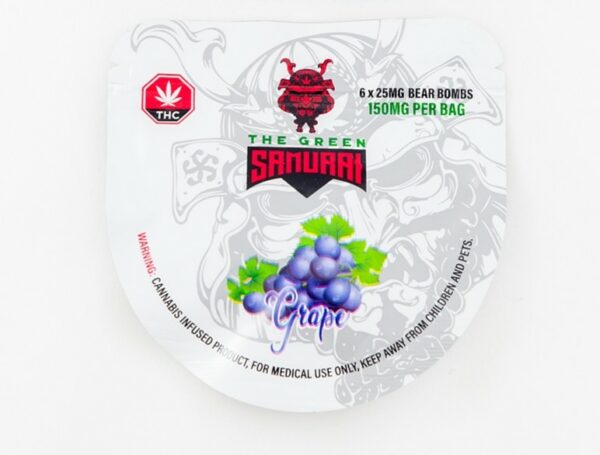 The Green Samurai – Grape Gummies – 150mg | Get Kush Canada