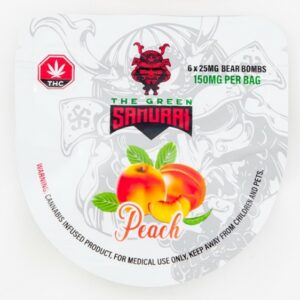 The Green Samurai – Peach Gummies – 150mg | Get Kush Canada