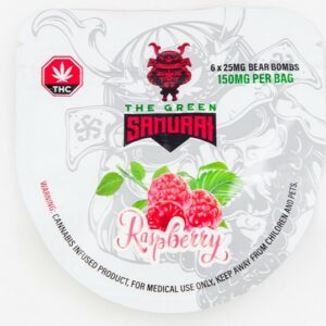 The Green Samurai – Raspberry Gummies – 150mg | Get Kush Canada