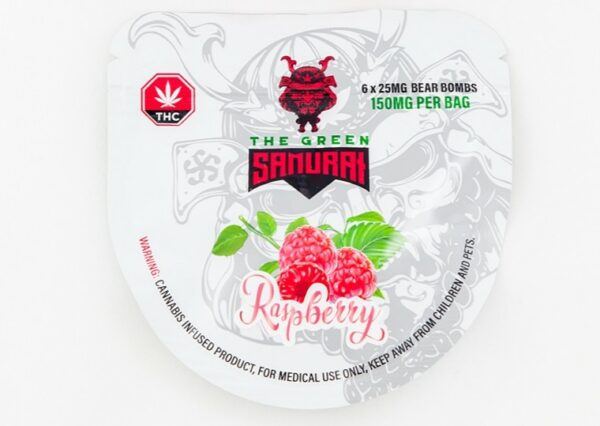 The Green Samurai – Raspberry Gummies – 150mg | Get Kush Canada