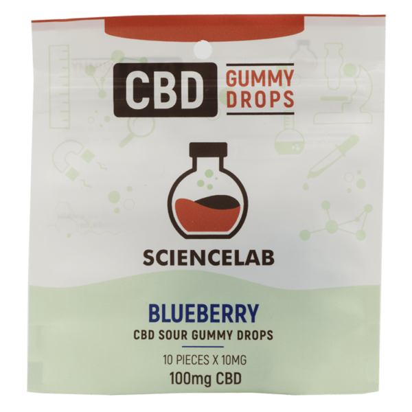 Sciencelab – CBD Sour Gummy Drops – Blueberry 100mg CBD | Get Kush Canada