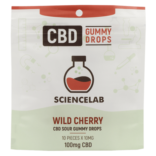Sciencelab – CBD Sour Gummy Drops – Wild Cherry 100mg CBD | Get Kush Canada