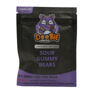 Doobie Snacks – CBD Sour Gummy Bears – 150mg CBD | Get Kush Canada