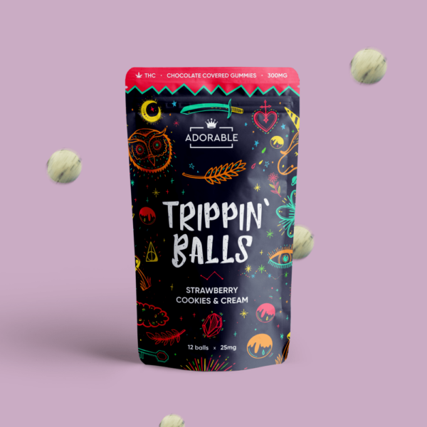Adorable – Trippin’ Balls – Strawberry Cookies & Cream – 300mg | Get Kush Canada