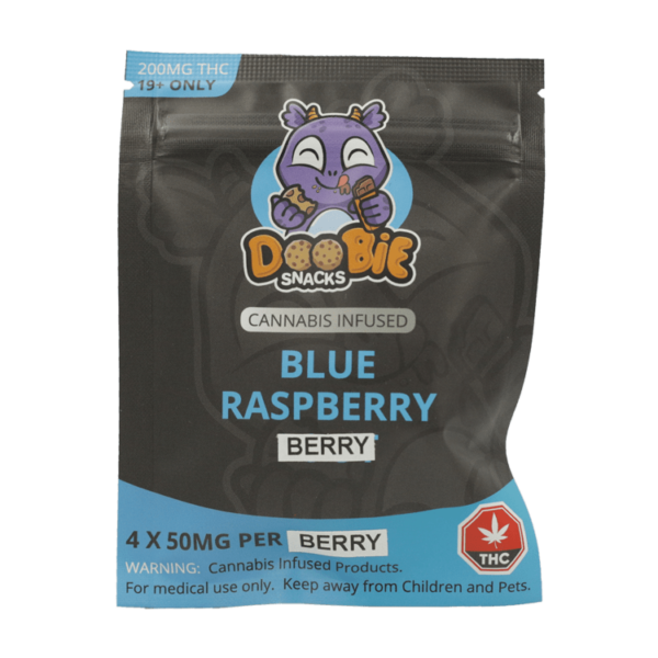 Doobie Snacks – Blue Raspberry – 200mg THC | Get Kush Canada
