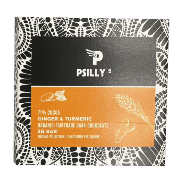 Psilly – Dark Chocolate Bar – Ginger & Turmeric | Get Kush Canada