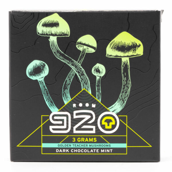 Room 920 – Mushroom Chocolate Bar – Dark Chocolate Mint – 3 grams | Get Kush Canada