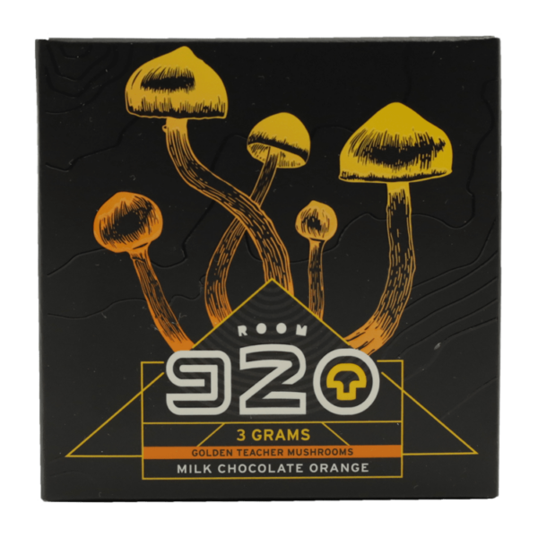 Room 920 – Mushroom Chocolate Bar – Milk Chocolate Orange – 3 grams | Get Kush Canada