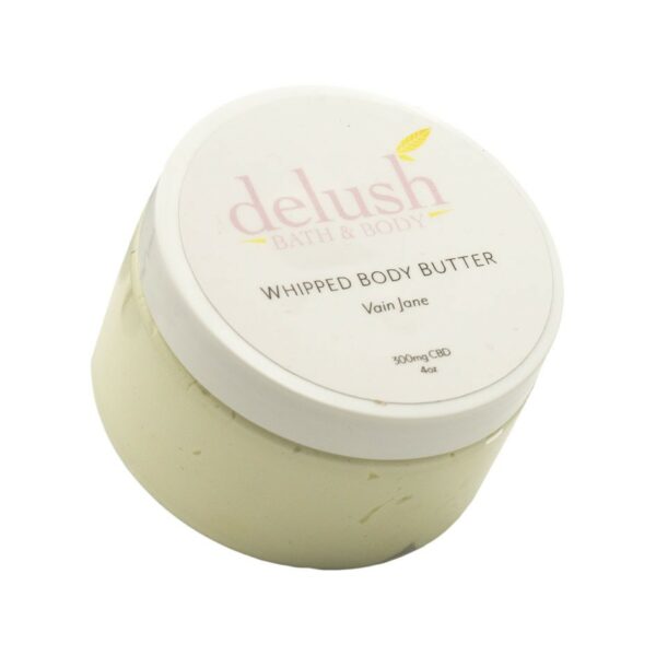 Delush Bath and Body – Whipped Body Butter – Vain Jane 300mg CBD | Get Kush Canada