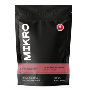 Mikro – THC Gummies – 100mg THC – Cranberry | Get Kush Canada