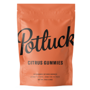 Potluck Extracts – Citrus Gummies – 200mg THC | Get Kush Canada