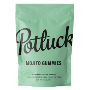 Potluck Extracts – Mojito Gummies (1:1) – 100mg THC / 100mg CBD | Get Kush Canada