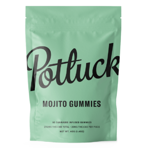 Potluck Extracts – Mojito Gummies (1:1) – 100mg THC / 100mg CBD | Get Kush Canada