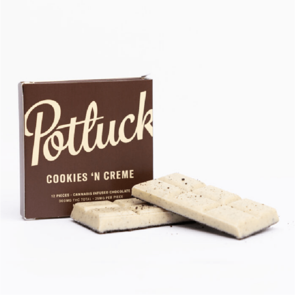 Potluck – Infused Chocolate – Cookies & Cream – 300mg THC | Get Kush Canada