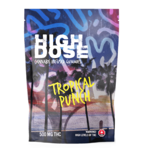 High Dose – cannabis Infused Gummies – Tropical Punch – 500mg/1000mg | Get Kush Canada