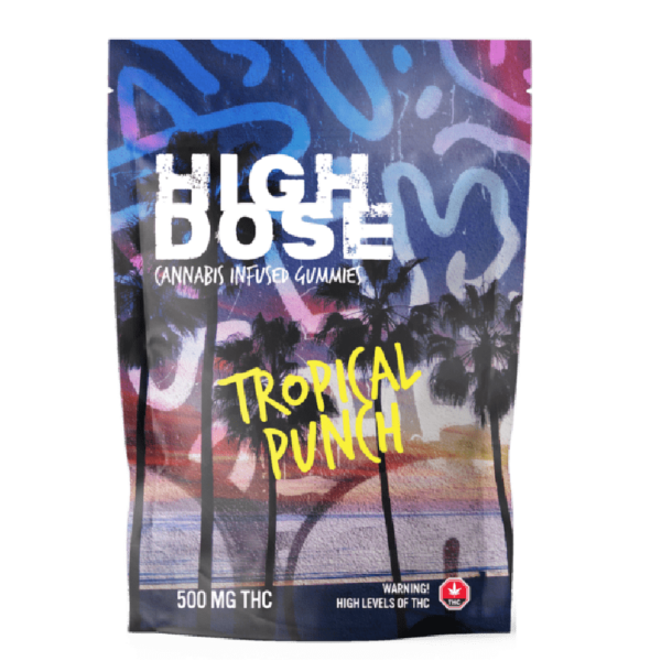 High Dose – cannabis Infused Gummies – Tropical Punch – 500mg/1000mg | Get Kush Canada