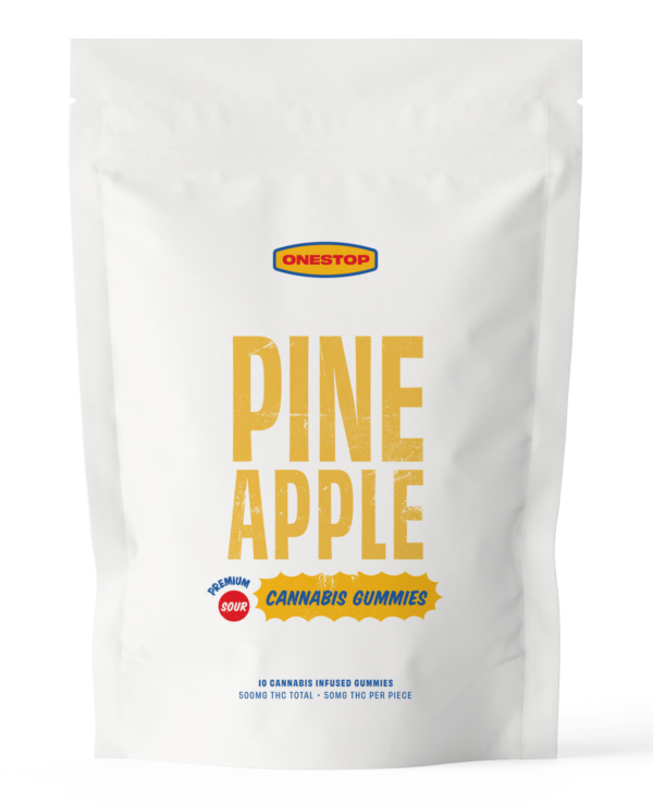 OneStop – Sour Pineapple THC Gummies 500mg | Get Kush Canada
