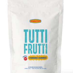 OneStop – Tutti Frutti 1:1 Gummies – 250mg THC / 250mg CBD | Get Kush Canada