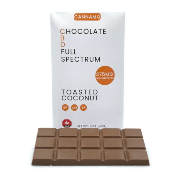 Cannamo – Full Spectrum CBD Chocolate – 375mg – Toasted Coconut | Get Kush Canada