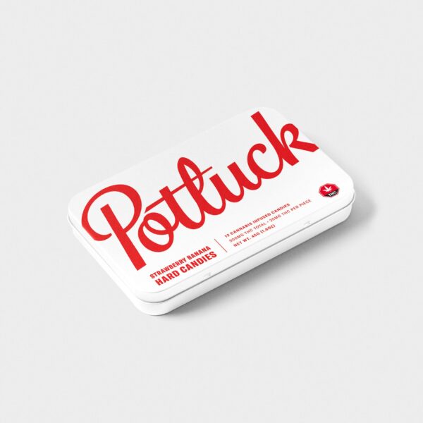 Potluck – Hard Candy – Strawberry Banana- 300mg THC | Get Kush Canada