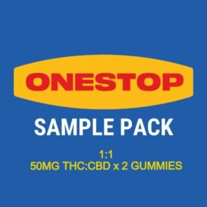 Onestop – Sample Pack – 1:1 – (50mg CBD:THC x 2 Gummies) | Get Kush Canada